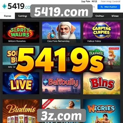 Comparativo de jogos disponíveis em 5419.com